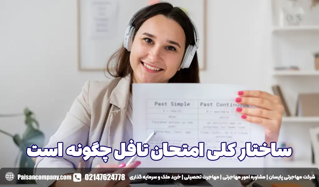 ساختار کلی امتحان تافل چگونه است؟